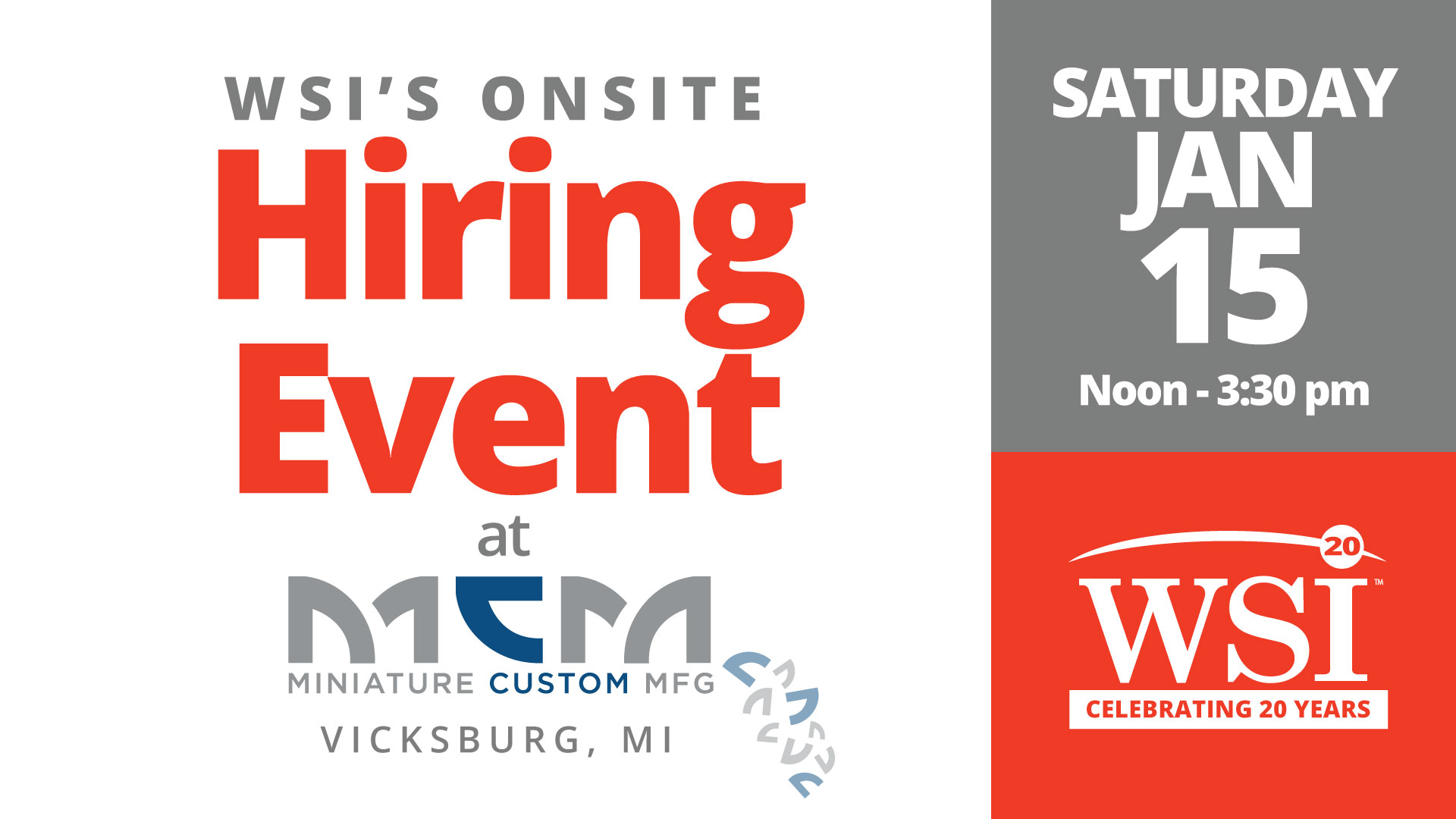 WSI Onsite Hiring Event at MCM